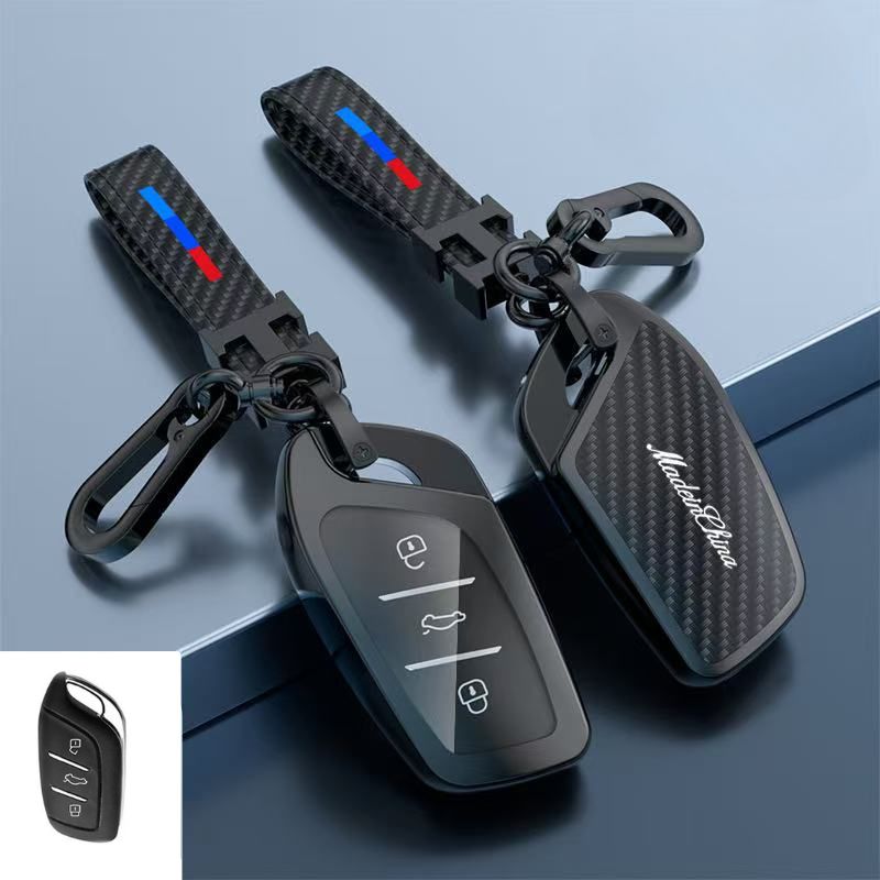 Chargez l&#39;image dans la visionneuse de la galerie, Roewe Zinc Alloy + Carbon Fiber Texture Car Key Fob Case Cover For RX3, RX5, RX5 Plus, RX8, ERX5, i5, i6
