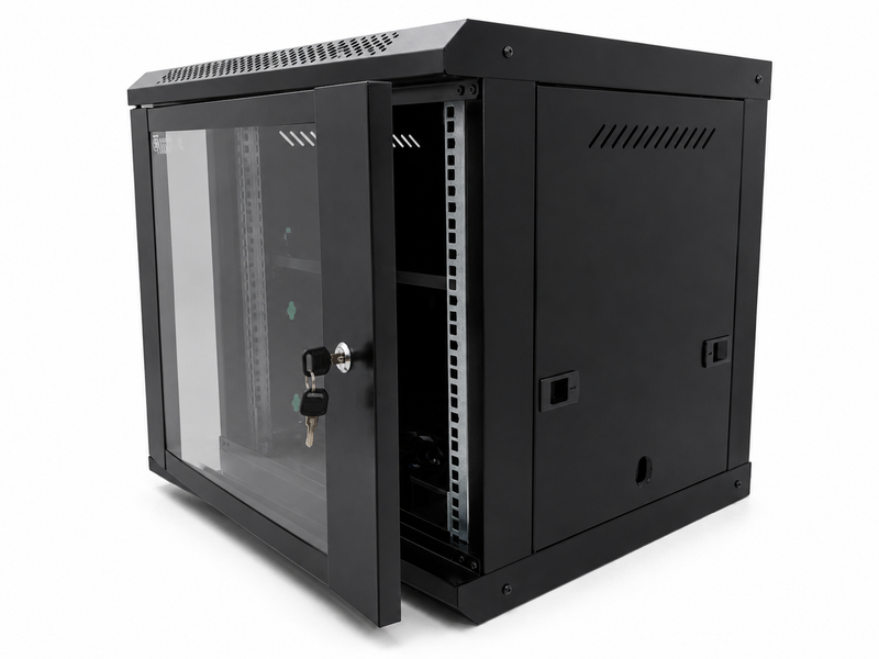 Cargue la imagen en el visor de la galería, [Assembled][Built-in Fan] 4U 6U 9U 12U 15U Heavy Duty Network Server CCTV PoE Switch Wall Mount Cabinet Rack Lockable Enclosure
