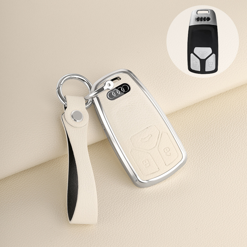 Cargue la imagen en el visor de la galería, Audi 360° All Inclusive Car Key Fob Case Cover For A3, A4, A5, A6, A7, A8, Q2, Q5, Q7, Q8, e-tron
