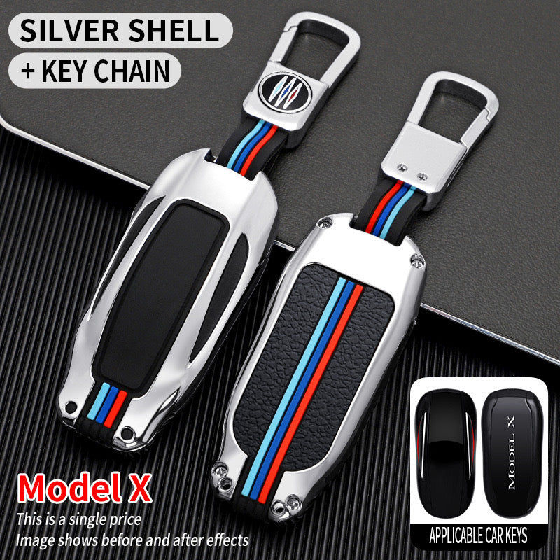Load image into Gallery viewer, Tesla Metal Car Key Fob Casefor Model X
