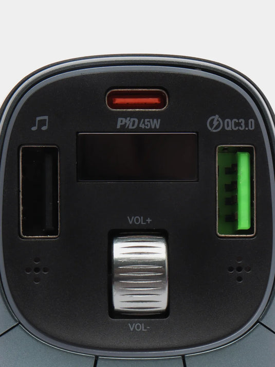 [E76] HOCO 45W Dual Port PD 30W + USB Port QC 3.0 18W Car Charging Adapter With FM Transmitter - Polar Tech Australia