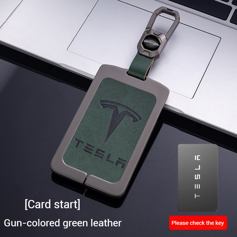 Chargez l&#39;image dans la visionneuse de la galerie, Tesla Metal + PU Leather Smart Key Card Case for Model 3, S, Y, X
