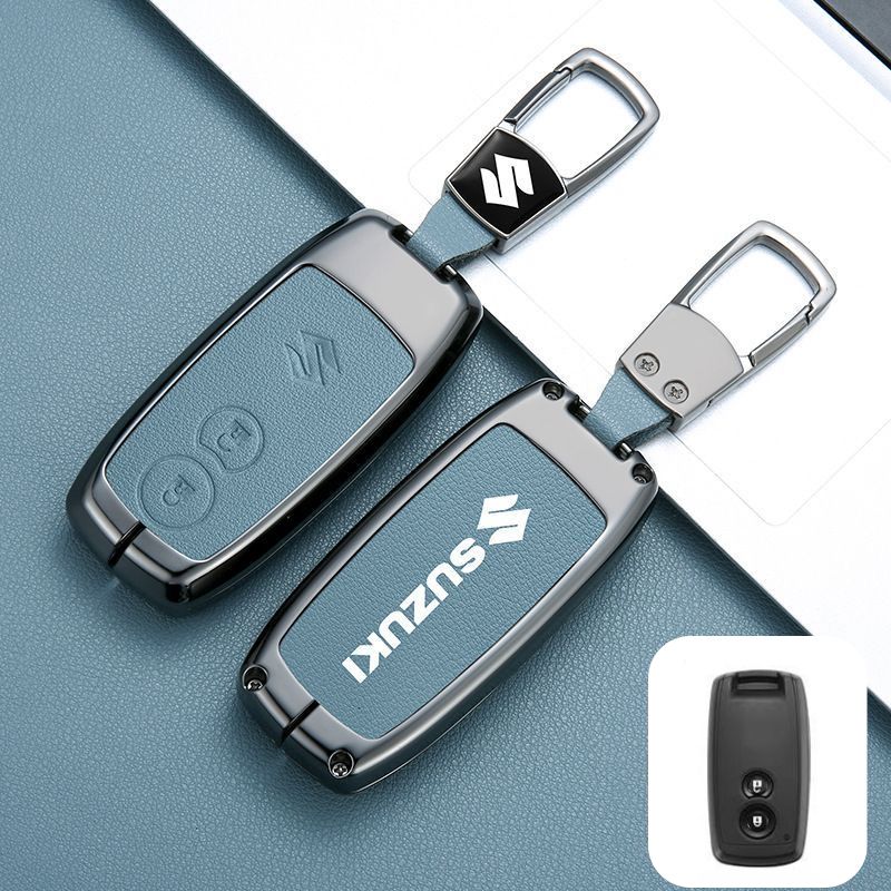Cargue la imagen en el visor de la galería, Suzuki Zinc Alloy PU Leather Car Key Fob Case Cover For SX4, Vitara

