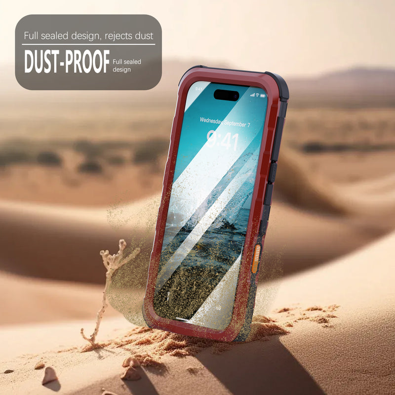 Cargue la imagen en el visor de la galería, [M Series][Magsafe Compatible] Apple iPhone 14 / 14 Plus / 14 Pro / 14 Pro Max - Redpepper Metal Heavy Duty Waterproof Magnetic Silicone Phone Case With Lanyard - Polar Tech Australia
