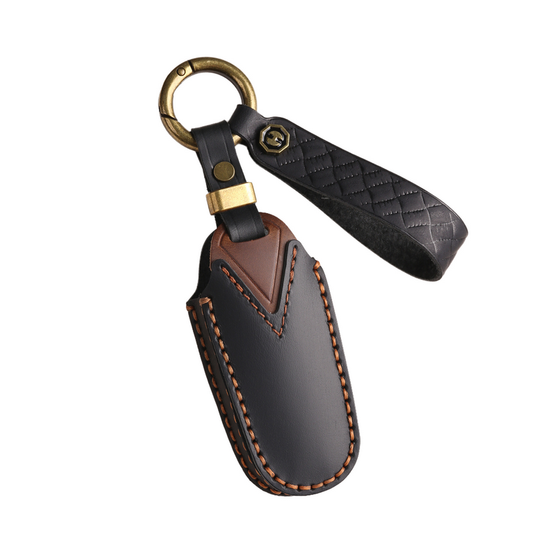 Load image into Gallery viewer, Tesla Handcrafted Genuine Leather Car Key Fob Protective Cover Case For Model 3, Y, S, X
