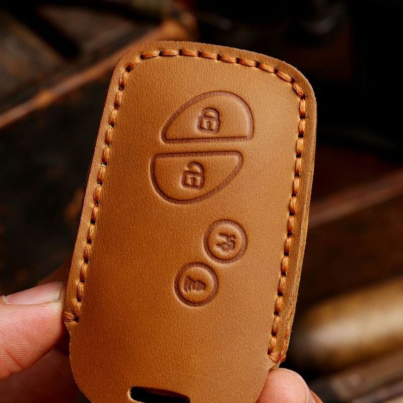 Cargue la imagen en el visor de la galería, Lexus Handcrafted Genuine Leather Car Key Fob Case Cover For RX270, ES240, LX570
