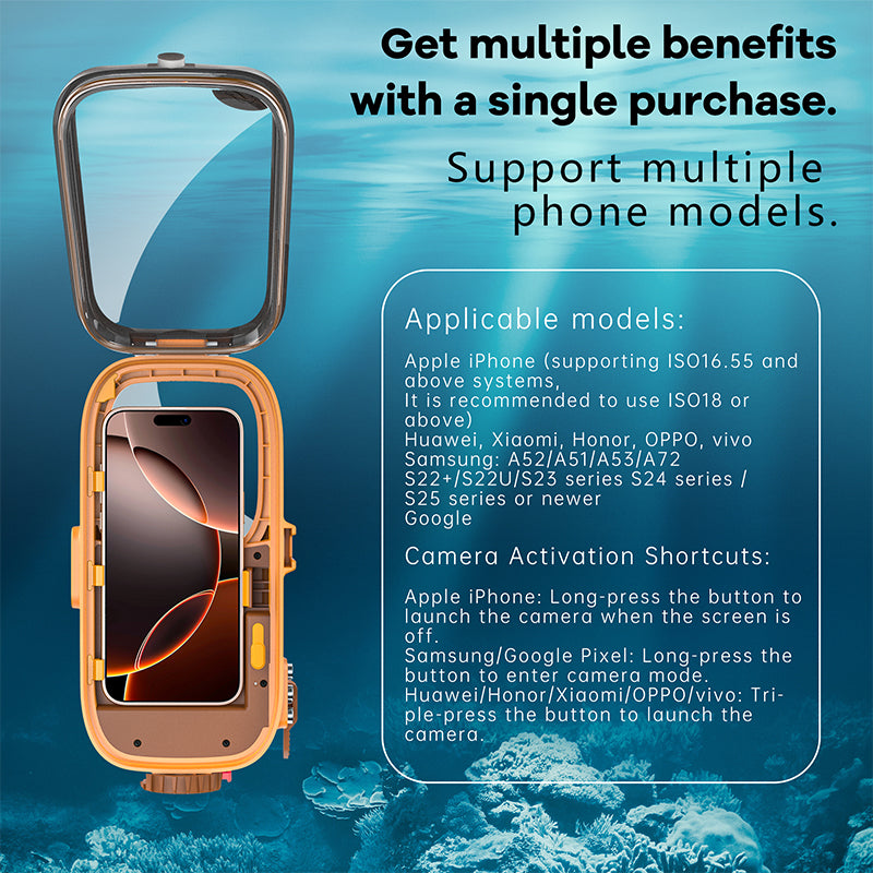 Cargue la imagen en el visor de la galería, [With Bluetooth Version][Diving IPX8 15M/49FT Waterproof] Universal OPPO - Redpepper Underwater Protective Mobile Phone Case
