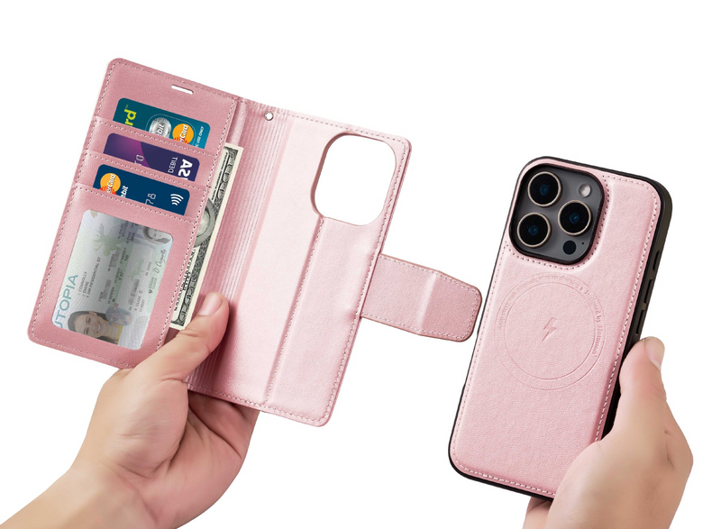 Cargue la imagen en el visor de la galería, [2 in 1 Detachable][MagSafe Compatible] Apple iPhone 17/Air/Pro/Max Hanman Flip Wallet Leather Case - i-Station Mobile Phone &amp; Electronic Device Repair and Accessories
