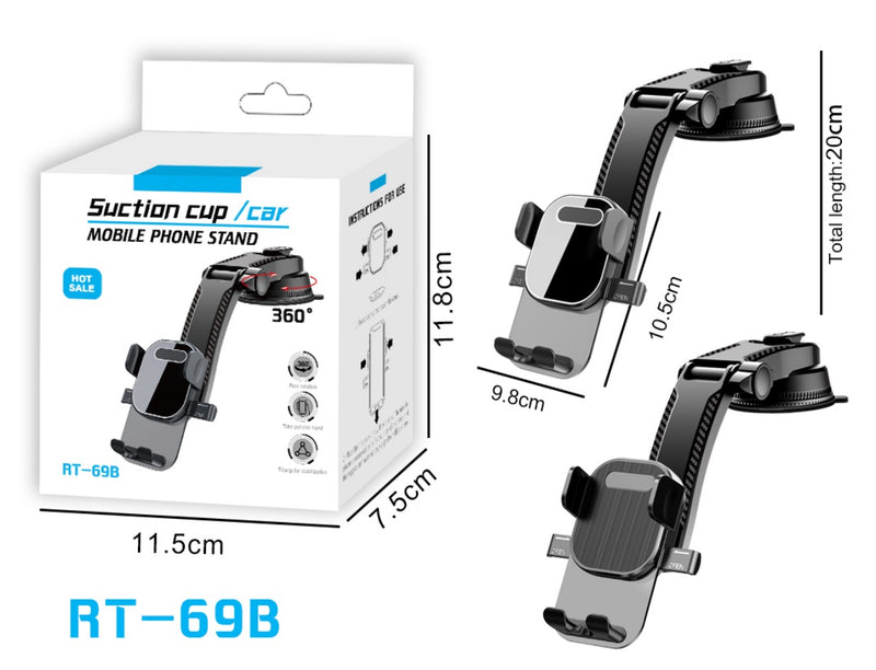 Chargez l&#39;image dans la visionneuse de la galerie, [RT-69B] Universal Dashboard Suction EASY LOCK Mobile Phone Holder
