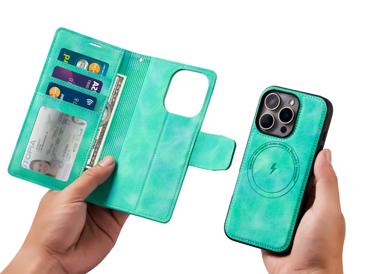 [2 in 1 Detachable][MagSafe Compatible] Apple iPhone 17/Air/Pro/Max Hanman Flip Wallet Leather Case - i-Station Mobile Phone & Electronic Device Repair and Accessories