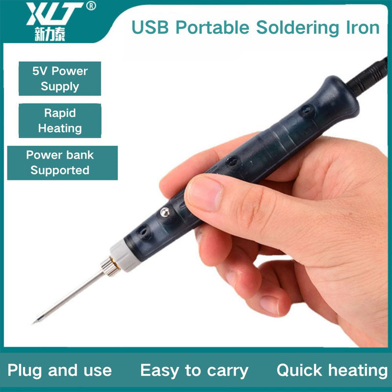 Cargue la imagen en el visor de la galería, [XINLITAI] [8W] USB Portable soldering iron household repair welding pen 8W constant temperature fast heating - Polar Tech Australia
