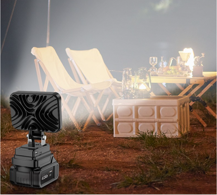 Load image into Gallery viewer, [Battery &amp; Charger Bundle Kit] Komax Portable Foldable 21V Battery Powered LED Light With USB &amp; Type-C Ports - Polar Tech Australia
