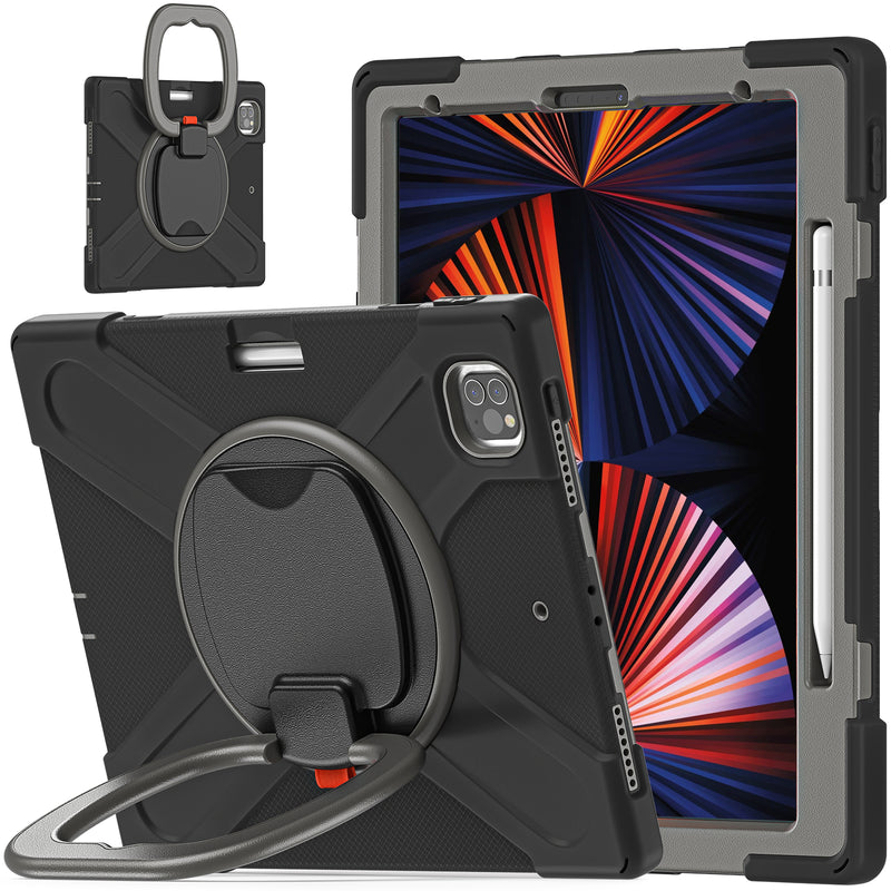 Chargez l&#39;image dans la visionneuse de la galerie, Apple iPad Pro 12.9&quot; 3rd/4th/5th/6th Gen 360 Degree Rotation Heavy Duty EVA Kid Friendly Ring Holder Stand Case - Polar Tech Australia
