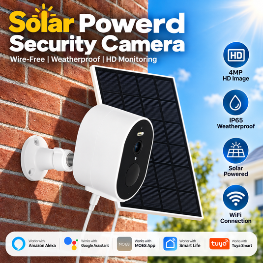 Moes Tuya Full HD 4MP Wireless Solar Powered IP65 Outdoor Security Camera With Floodlight