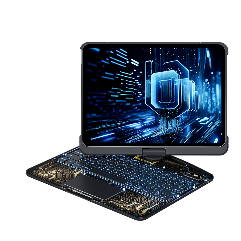 Cargue la imagen en el visor de la galería, Apple iPad Air 4/5 10.9&#39;&#39; 4/5th Gen (2020/2022) - 180 Degree Rotation Magic Cyberpunk Style Transparent Keyboard Case - i-Station Mobile Phone &amp; Electronic Device Repair and Accessories
