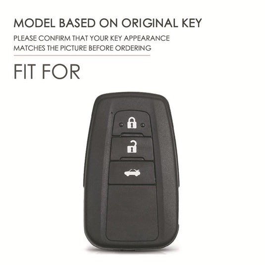 Toyota Genuine Leather Full Protection Car Key Fob Case Cover For Aygo, Yaris, Corolla, C-HR, Camry, GT86, GR Supra, Prius, Prado, Mirai, RAV4, Land Cruiser, Hilux, Proace
