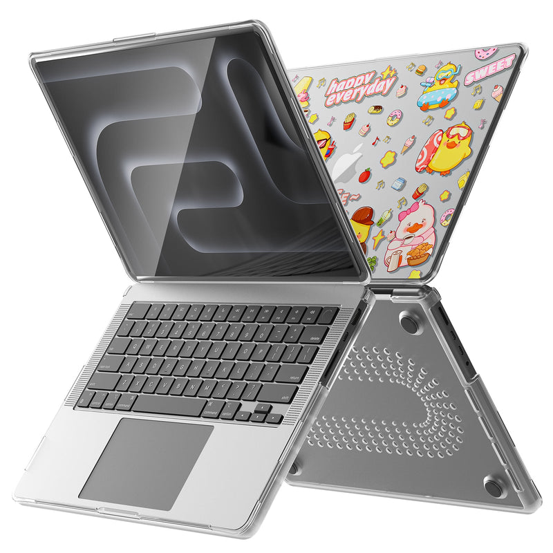 Load image into Gallery viewer, Apple MacBook Pro 14.2&quot; (A2442 &amp; A2779 &amp; A2918 &amp; A2992) - Cute Cartoon Transparent Shockproof &amp; Slim Case
