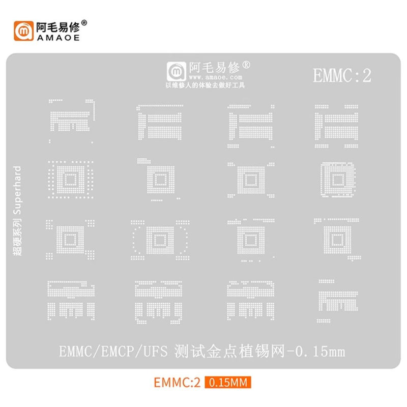 Load image into Gallery viewer, [Amaoe] [Stencil] BGA Reballing Solder Paste Stencil For EMMC/UFS Soldering Mesh - Polar Tech Australia
