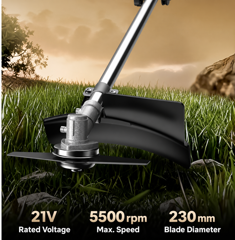 Chargez l'image dans la visionneuse de la galerie, Komax 21V Light Wright High Power Cordless Wireless Lawn Grass Blade Trimmer
