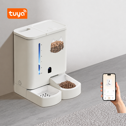 [TUYA Smart Home][With HD Camera] Large-Capacity Smart Automatic Cat Feeder with Integrated Water Dispenser
