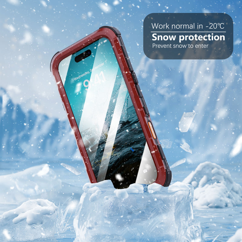 Cargue la imagen en el visor de la galería, [M Series][Magsafe Compatible] Apple iPhone 14 / 14 Plus / 14 Pro / 14 Pro Max - Redpepper Metal Heavy Duty Waterproof Magnetic Silicone Phone Case With Lanyard - Polar Tech Australia
