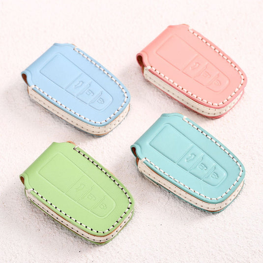 Toyota Genuine Leather Full Protection Car Key Fob Case Cover For Aygo, Yaris, Corolla, C-HR, Camry, GT86, GR Supra, Prius, Prado, Mirai, RAV4, Land Cruiser, Hilux, Proace