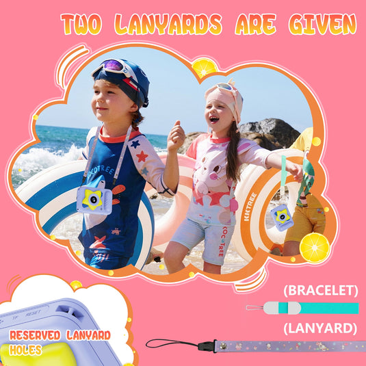 [Depth 1.5M Max] High-Definition IP68 Waterproof Kids Camera With Triangular Stand & Safety Strap - Polar Tech Australia