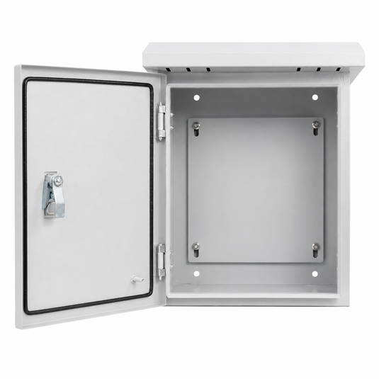 Outdoor IP55 Waterproof Rainproof Heavy Duty Electrical Enclosure CCTV/Alarm Security Equipment Lockable Safe Metal Box Wall Mount