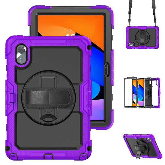 [Built-in 360° Rotating Hand Strap & Stand] Lenovo Idea Tab 11” 2025 (TB336FU/TB336ZU) Shockproof With Screen Protector Pencil Holder Heavy Duty Series Case - i-Station Mobile Phone & Electronic Device Repair and Accessories