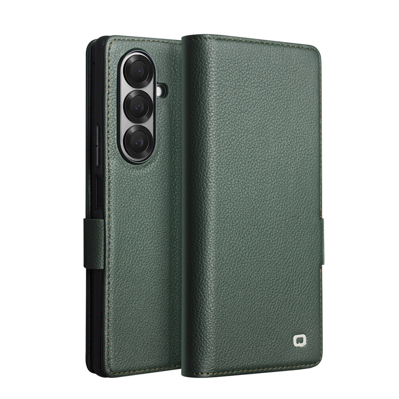Load image into Gallery viewer, [Built-in Card Slot] Samsung Galaxy Z Fold7 Folding Genuine Leather Wallet Protective Case
