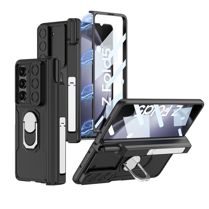 Load image into Gallery viewer, Samsung Galaxy Z Fold 5 (SM-F946) Heavy Duty Drop Proof Camera Protection Ring Holder Case - Polar Tech Australia
