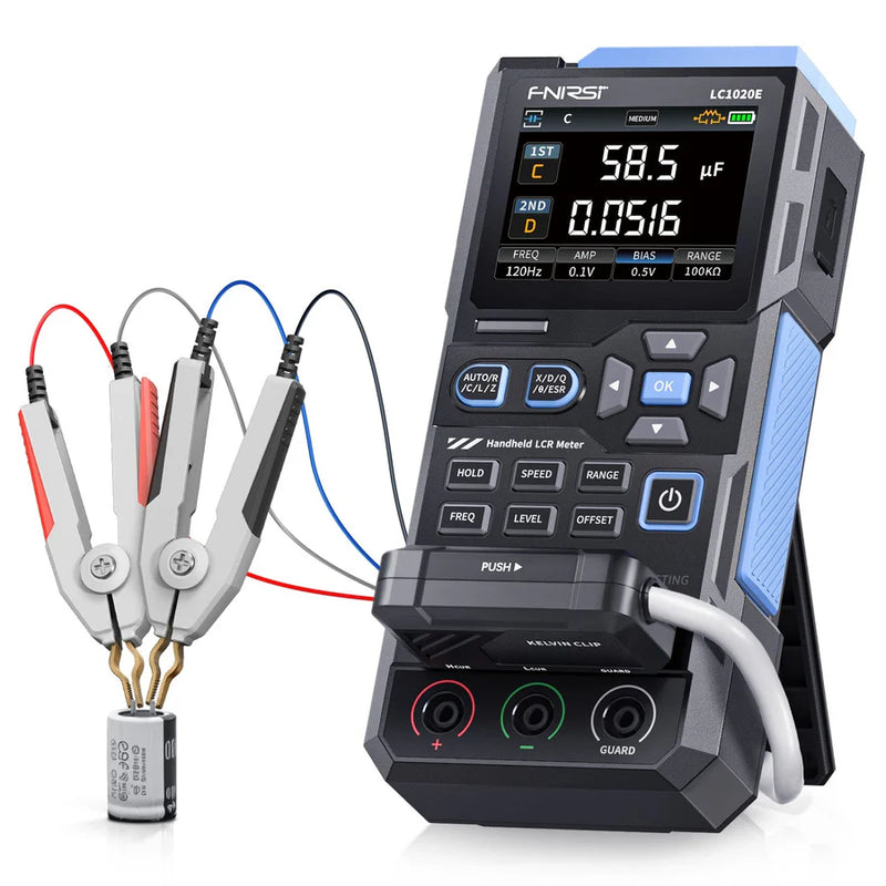 Cargue la imagen en el visor de la galería, [LC1020E] FNIRSI High Precision Handheld Digital Bridge LCR ESR Tester
