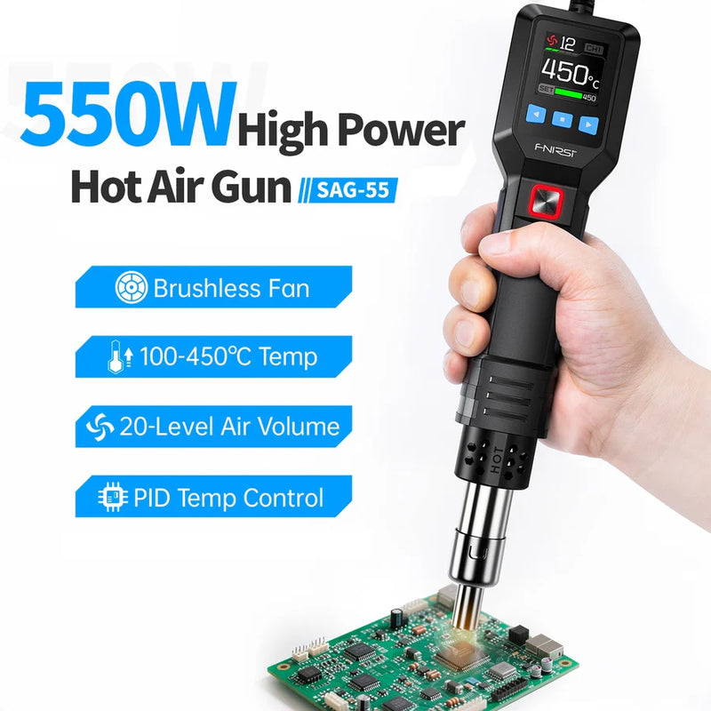 Cargue la imagen en el visor de la galería, [SAG-55] FNIRSI Intelligent 550W Hot Air Gun
