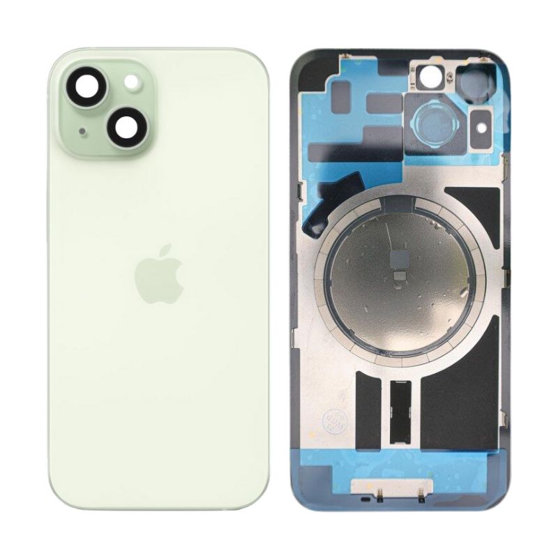 Load image into Gallery viewer, [Assembly] Apple iPhone 15 - Back Rear Glass With Camera Lens &amp; With Camera Lens &amp; Magsafe Magnet Ring - Polar Tech Australia

