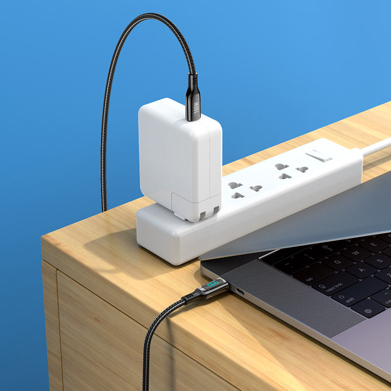 Cargue la imagen en el visor de la galería, [S51][Type-C To Type-C][LED Display] HOCO Extreme Explorer 100W Super Fast PD Charging Data Sync USB Cable - Polar Tech Australia
