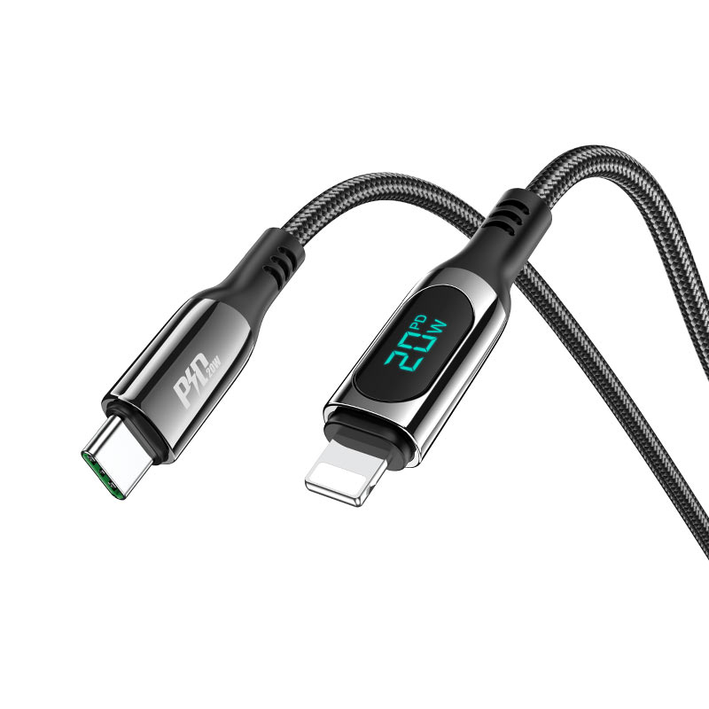 Load image into Gallery viewer, [S51][Type-C To Lightning][LED Display] HOCO Extreme Explorer 20W Super Fast PD Charging Data Sync USB Cable For Apple Device - Polar Tech Australia
