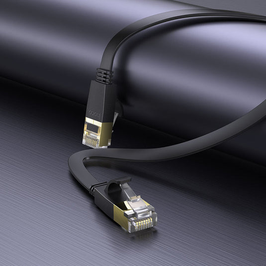 [US07][1m/3m/5m/10m/20m] HOCO Flat Cable Gigabit Ethernet RJ45 Cat6 Internet Cable - Polar Tech Australia