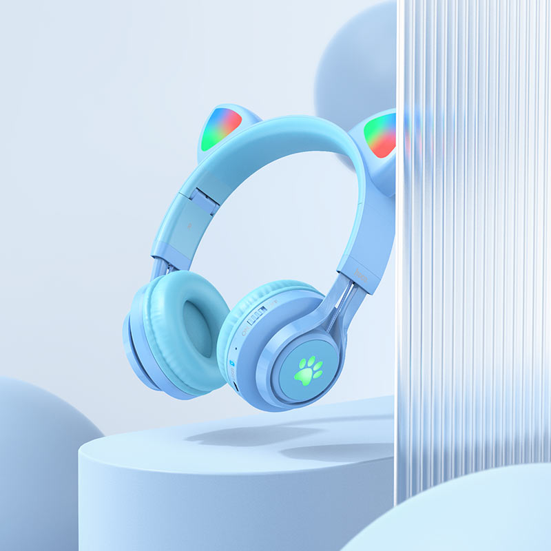 Cargue la imagen en el visor de la galería, [W39] HOCO Bluetooth Wireless Cat Ear Kid Cute Style Headphone - Polar Tech Australia
