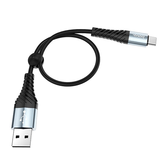 [X38][25CM Short][Heavy Duty][USB To Type-C] HOCO Universal Traveling Fast Charging USB Cable For USB-C Device - Polar Tech Australia