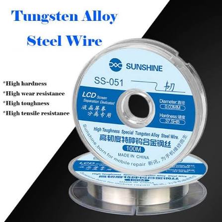 [SS-051] Sunshine Diamond Wire High Toughness Screen Separation Line OLED Curved Screen Thermal Separation 0.03mm Tungsten Alloy