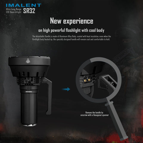 Load image into Gallery viewer, [SR32] IMALENT Longest Throw Flashlight 120,000 Lumens , 2080 meters
