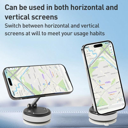 [PT-101] Vacuum Suction Magnetic Car Holder 360° Rotation for Car Dashboard & Wind Screen Strong Magnet