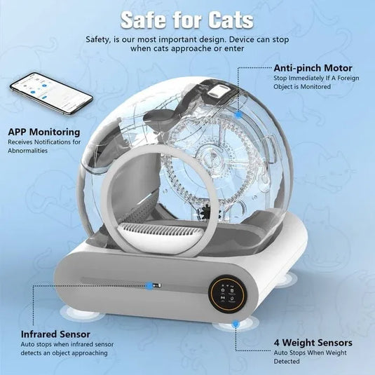 [TUYA Smart] Smart Automatic Cat Toilet 65L Large Capacity Self-Cleaning Litter Box APP Control