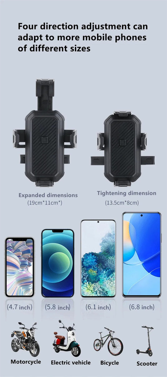 [F-03] Universal Bicycle & Motorcycle Mobile Phone Holder Handlebar Mount Holder