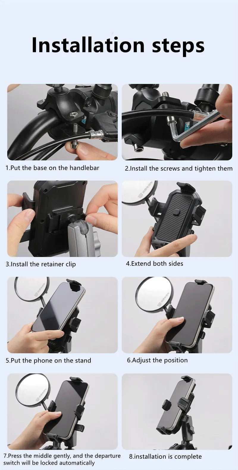 Load image into Gallery viewer, [F-03] Universal Bicycle &amp; Motorcycle Mobile Phone Holder Handlebar Mount Holder
