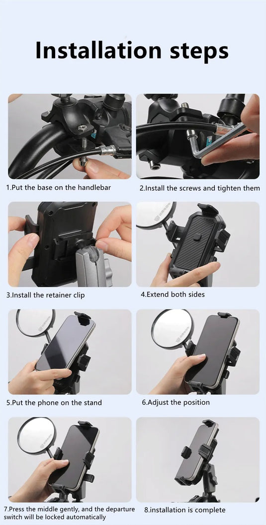 [F-03] Universal Bicycle & Motorcycle Mobile Phone Holder Handlebar Mount Holder