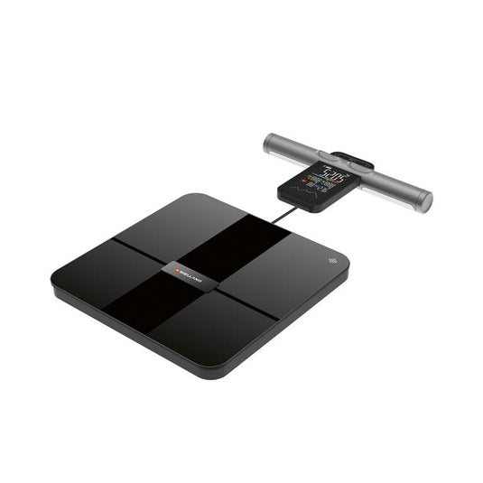 Fitdays Wireless Bluetooth Professional 8-electrode Body Fat Scales with Hand Sensor Full Body Composition BMI Scale