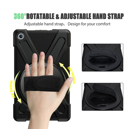Amazon Kindle Fire 7 2017/2019 Heavy Duty 360 Degree Rotate Stand Hand Strap Case - Polar Tech Australia