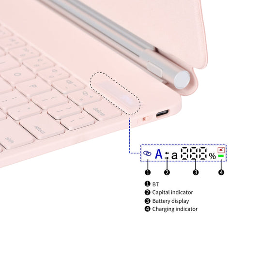 [KIBO Magic Keyboard] Apple iPad Pro 12.9" 3rd/4/5/6th & Air 13” M2/M3 (2024/2025) Precision Multi-Touch Trackpad Magnetic Smart Wireless Keyboard Case With Backlit Keys