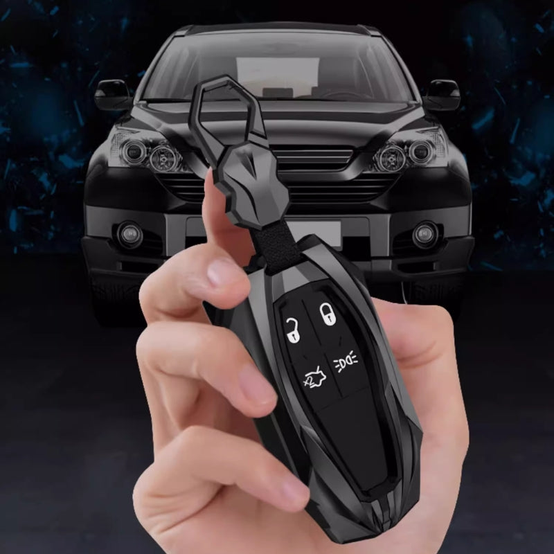 Chargez l&#39;image dans la visionneuse de la galerie, Shockproof Zinc Alloy &amp; Silicone Car Key Fob Case Cover with Lock Buckle for Maserati Levante, MC20, Ghibli, Quattroporte 2014-2022 – Premium Protection Cover
